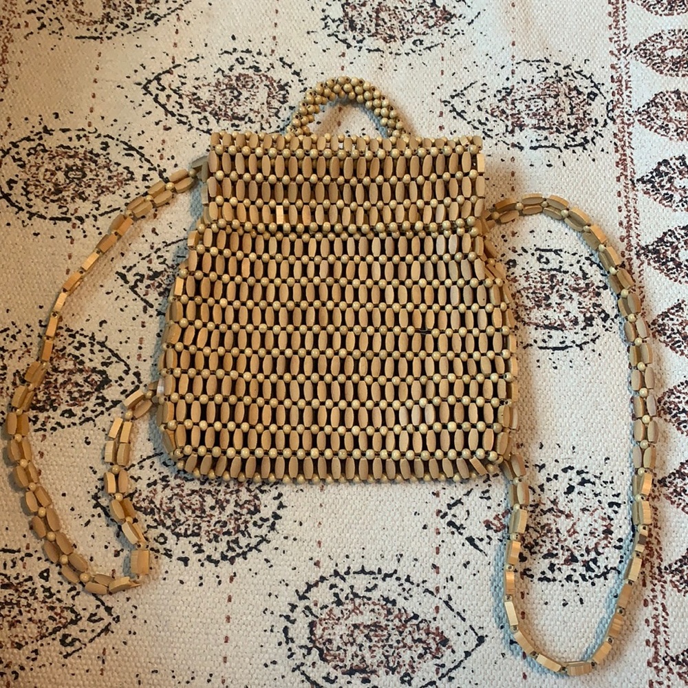 Boho vintage beaded backpack purse